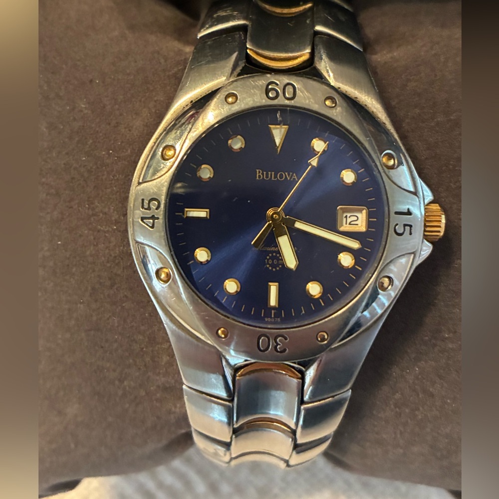 Bulova Marine Star silver/gold tone stainless steel watch